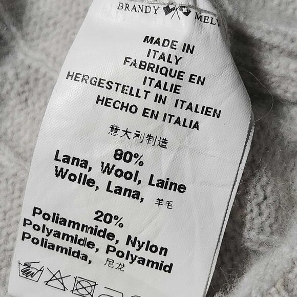 Brandy Melville grey wool cable knit button-up cardigan - Picture 5 of 9